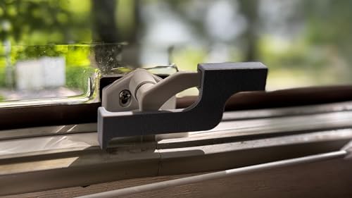 Generisch Fensterverriegelung für Wohnmobile ASA-Kunststoff UV-beständig Draht-Manipulationsschutz Dometic Polyplastic Grau (Rechte Seite Polyplastic)