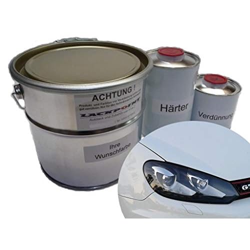 Lackpoint 5 Liter Autolack Set 2 Komponenten für VW LB9A Candyweiß Einschichtlack