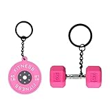 Angyape Mini Dumbbell Keychain for Women Fitness Barbell Keychain Backpack Charm Cool Bag Charm Gym Lovers Gifts for Birthday