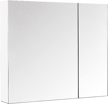 Bathroom Cabinet Wall Mounted with Double Mirror Doors Bathroom Medicine Wall Cabinet with Less Double Sided Mirror Door Storage Shelves Recess or Surface Mount 31" W x 27" H