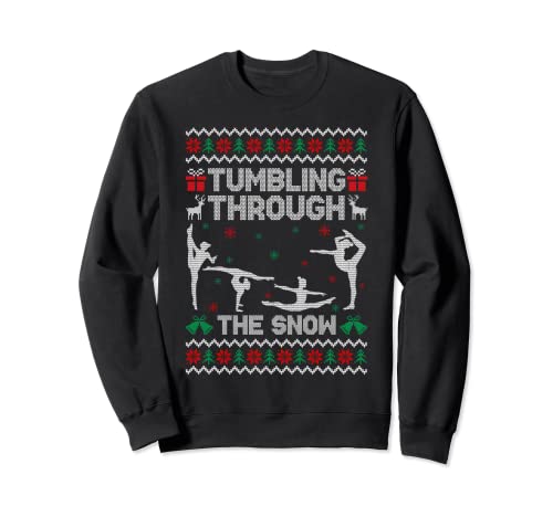 Tumbling Gymnastics Ugly Christmas Sweater Funny Gymnast Sweatshirt