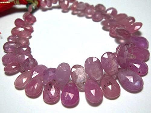 Ruby facetté de qualité AA LKBEADS, de splendides pierres briolettes de 77 carats