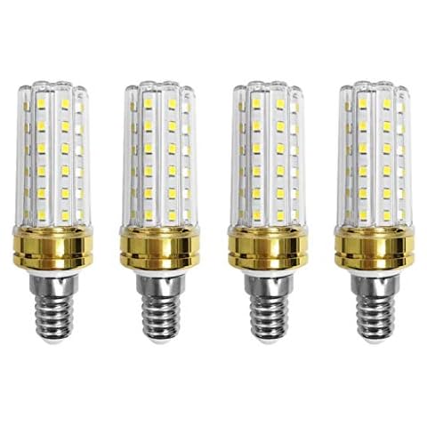 K JINGKELAI E14 LED Corn Bulbs 12W LED Candelabra Light Bulbs 100W Incandescent Bulbs Equivalent 12W LED Candle Bulbs,Daylight White 6000K,E14 Small Base,Non-Dimmable,Pack of 4 Cover
