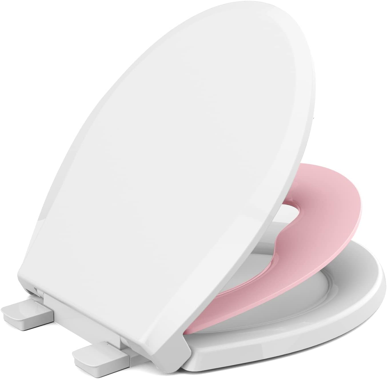 Toilet seat with toddler seat built in, Potty training