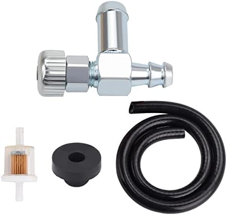 Hipa 33/64" Fuel Tank Shut Off Valve + Fuel Filter for MTD Troy Bilt Toro Craftsman Portable Generator Lawn Mower Snow Blower