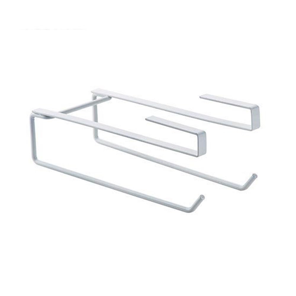 Paper Towel Rack Kitchen Roll Holder Under Cabinet,Paper Towel Countertop for Bathroom,Washroom-Black and White Kitchen Accessories(White)