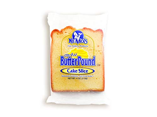 Ne-Mos All Butter Pound Cake Slice, 4 Ounce -- 12