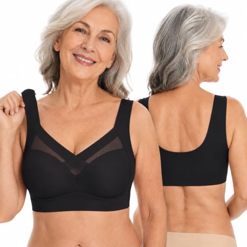 Xopseary Push Up Bras for Women Black 2XL Seamless Anti-Sagging Bras - image 2