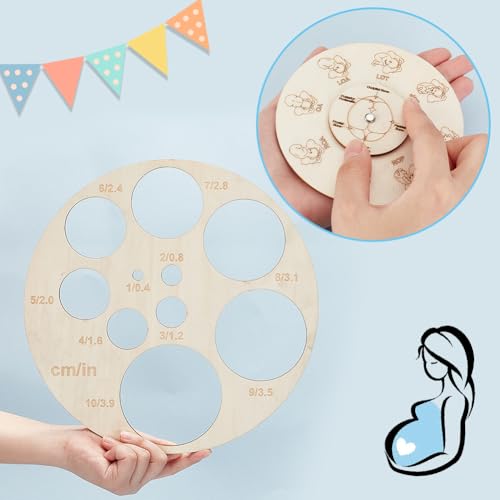 AHANDMAKER 2Pcs Zervikale Dilatation Bord Und Hebamme Fetal mit Zoll-Skala Position Werkzeug Zervikale Dilatation Diagramm Geburt Diagramm Zervixdilatationsrad Für Geburtsvorbereitungskurse