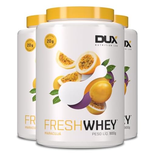 Kit 3 Whey Protein Fresh Dux Maracujá 900g