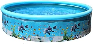 Składany basen okrągły brodzik basen lato na zewnątrz artykuły imprezowe dla dzieci dorosłych wzór oceanu ryby basen