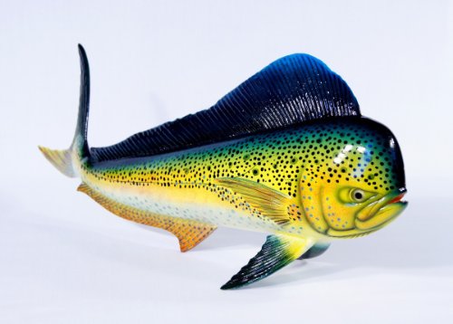 Star International Hand Painted Green Dolphin Mahi Mahi Standing Statue Figurine Sculpture 8" #TOP3