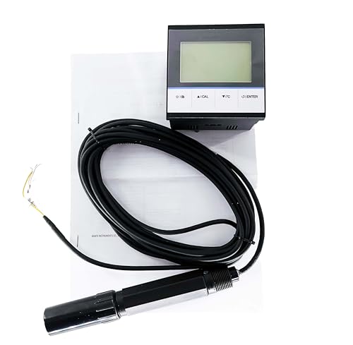 HFBTE Online Digital Dissolved Oxygen Analyzer Industrial DO Meter with Polarographic Electrode DO Electrolyte Solution 0.00~20.00mg/L 4 to 20 mA Output 1 or 2 Point Calibration Auto Temp Compensation