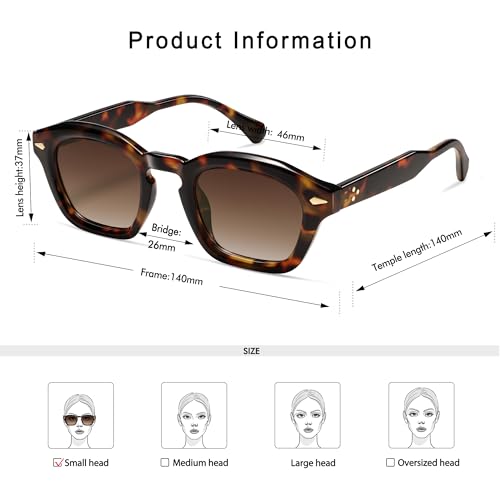 Image of Appassal Small Retro Square Sunglasses for Women Mens Rectangle Sunnies AP3680