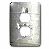 3dRose LLC lsp_154441_6 Tenth Wedding Anniversary Gift Tin Celebrating 10 Years Together Tenth Anniversaries Ten Years 2 Plug Outlet Cover