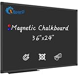 XBoard Magnetic Chalkboard Blackboard 36 x 24, Chalkboard Signs with Black Aluminium Frame, Pin Collections