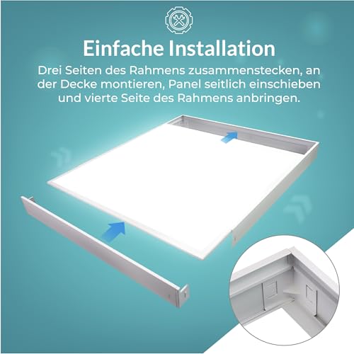 LUXULA LED Deckenleuchte lang 120cm, 36W 3600lm, 4000K Neutralweiß – Ansicht 6