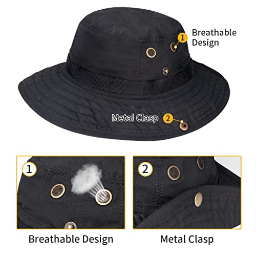 IDOGEAR Chapéu Boonie de aba larga para homens e mulheres, pesca, caça, atividades ao ar livre, com