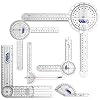 ASA TECHMED 6 Pcs 360 12, 8 and 6 Inch Medical Spinal Goniometer Angle Protractor Angle Ruler