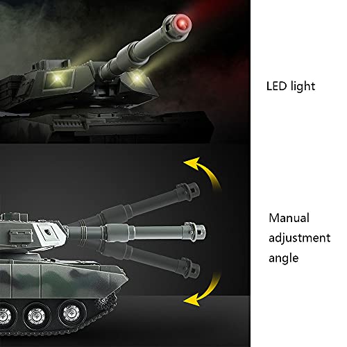 ZRYYWAN Electric Remote Control Tank 12IN,2.4Ghz RC Tank,Military Truck