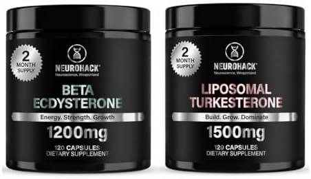 Beta Ecdysterone 1200mg & Liposomal Turkesterone 1500mg Bundle 2 Month Supply