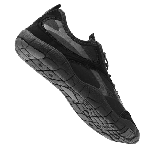 Image of UBFEN Water Shoes for Men Women Quick Dry Swim Aqua Socks | Lightweight Barefoot-style Fit, Rubber Sole, Hiking, Fishing, Kayaking, Beach, Pool, Boating, Diving And Water-to-land Wear