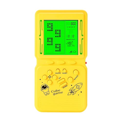 Console de jeu CZT grand écran avec puzzle 999 en 1 rétroéclairé vert pour enfant jaune