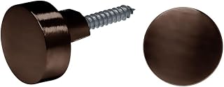 Dulles Glass Steel Mirror Clips 3/4" Oil Rubbed Bronze - Mounting Hardware Kit for 1/4" (6mm) Frameless Wall Mirrors (Set of 4)