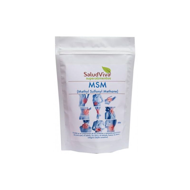 MSM 200g Salud Viva | Salud Articular | Antiinflamatorio y analgésico | Salud de la piel, cabello y uñas