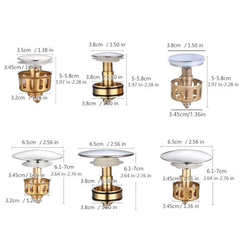 Colador para desagüe de cocina de cobre 3.8 cm miniatura 3