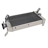 HKAUTOPART Radiator for 2008-2013 Kawasaki KLR 650 KL650 KLR-650, 2 Row Full Performance Aluminium Radiator