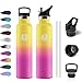 Borraccia Termica 1L, Bottiglia Termica a Prova di Perdite, senza BPA, Riutilizzabile, Facile Pulizia, Borraccia Acciaio Inox con Cannuccia, Termos per Adulto, Campeggio, Ciclismo, Viaggio, Yoga