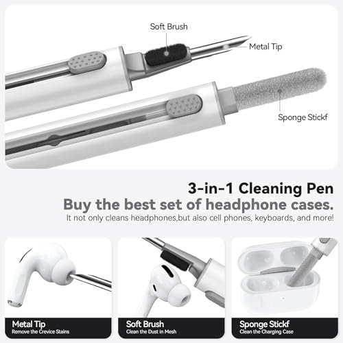 Image of Ljusmicker for AirPods Pro 3 Case 2025 with Cleaner Kit,Soft Silicone Protective Cover for Apple AirPods Pro 3rd Generation Cases for Women Men,for AirPod Pro 3 Cover with Keychain-Pine Green