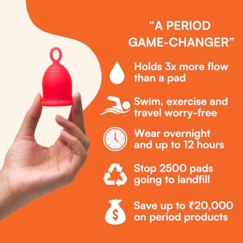 Image of Asan menstrual cup - light /medium flow Pack of 2 | Easiest cup to insert & remove I Special ring design | Premium medical grade silicone I Designed in the USA