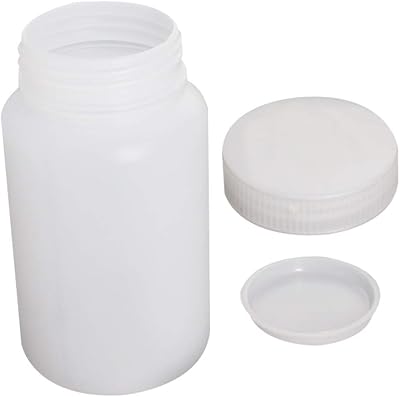 Bettomshin 10Pcs 250ml PE Plastic(Food Grade) Bottles, Wide Mouth Lab Reagent Bottle Liquid/Solid Sample Seal Sample Storage Container with Graduated