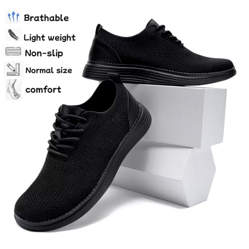 Men's Casual Dress Oxfords Shoes Mesh Lightweight Breathable Fashion Sneakers Business Walking Shoes3