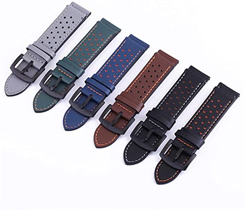 Bracelet en cuir véritable 22mm interchangeable pour montre