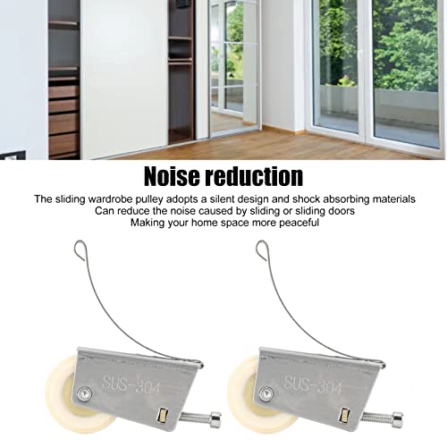 Polia de Porta e Janela, 2 Conjuntos de Polia de Rolo de Janela de Porta Deslizante Conjunto de Rolo