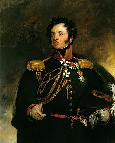 Impression d'affiches Portrait du Général Uvarov sur toile de haute qualité 60x90cm