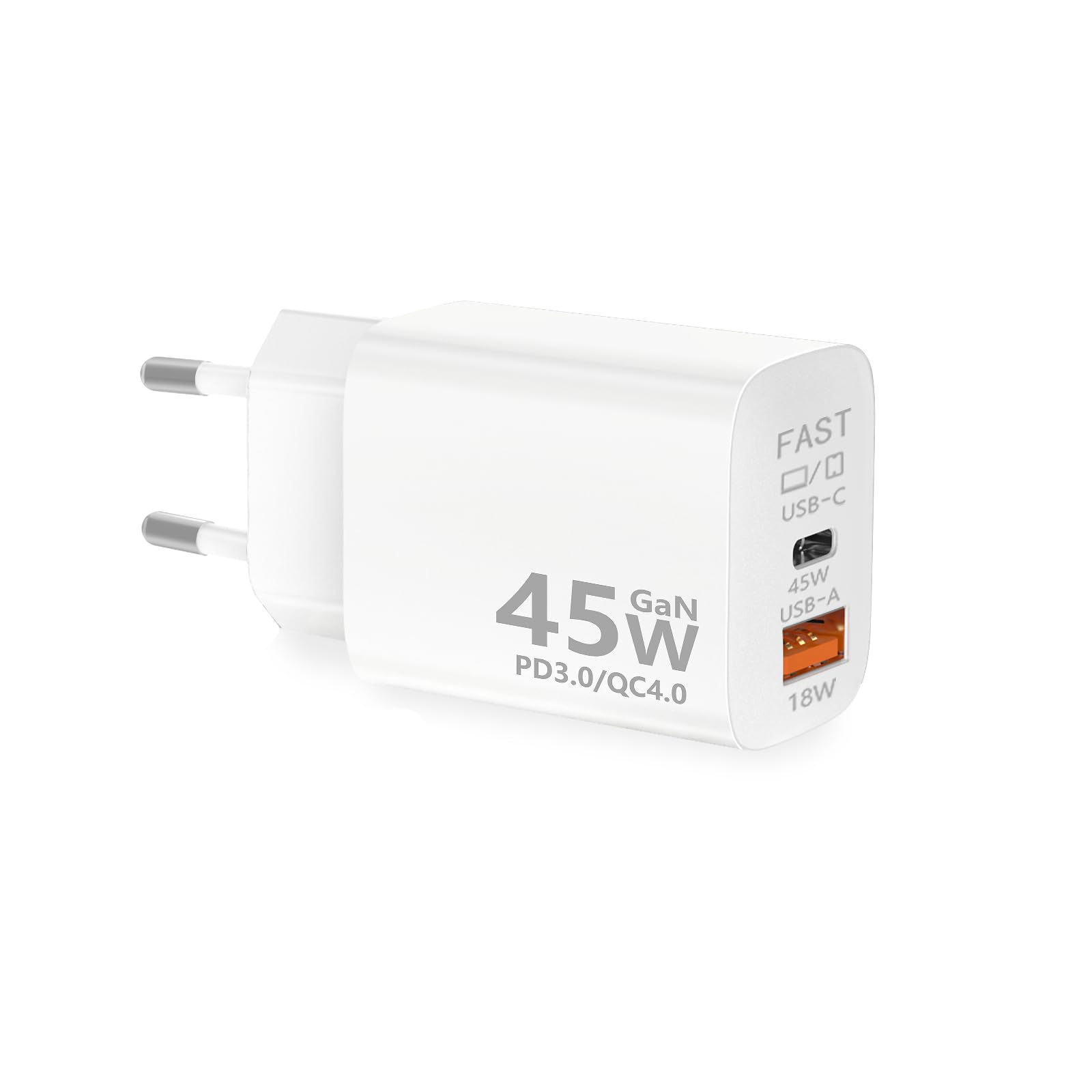 PYRODUM USB C Ladegerät 45W, 2 Port Netzteil USB, PD 3.0 Schnellladegerät, Mehrfach Stecker Fast Charger Netzteil für Samsung Galaxy S24/S23/S22,iPhone 16/15/14 Pro Max/iPad/Pixel, Handy Ladegeräte