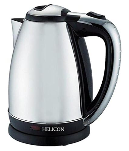 HELICON Strong Stainless Steel Body Tea and Coffee Maker Electric Kettle (2L , Silver )