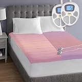 Serta Plush Heated Mattress Pad - Electric Bed Warmer with Dual Controller, 10 Heat Settings, Auto Shut Off Timer - Machine Washable Electric Mattress Pad, ETL Certified, King, White