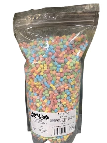 All City Candy Classic Tiny Tart Candy – Retro Fruity Stackable Sweets from the 70s – Uncoated, Tangy Bite-Size Pieces in Six Flavors – Choose 1 lb or 3 lb Bulk Bag (3 lb.)