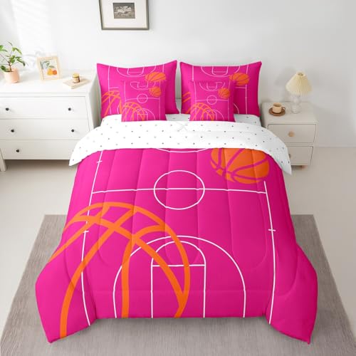 Feelyou Basketball Comforter Set Queen Size 7 Pcs Bedding Set Boys Girls
