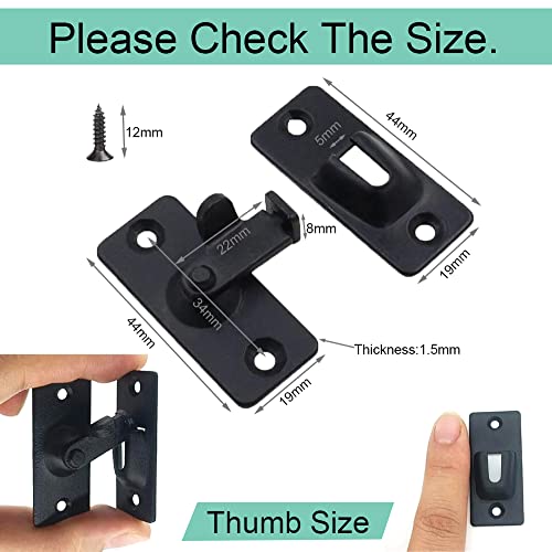 Image of WANLIAN MINI Size Pocket Door Lock, 90 Degree Sliding Door Lock | Quick-Access Locking for Privacy in Bathroom, Toilet, RVs & Small Spaces, Left Or Right Application, 304# Stainless Steel