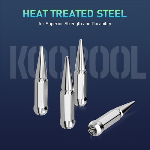 Image of KOOPOOL 25PCS Spike Lug Nuts - M14x1.5, 3 /4 inch Hex, Compatible with Most Full-Size Pickups and Trucks