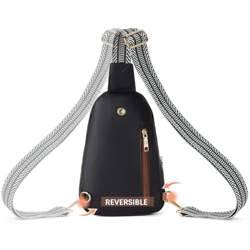 BOSTANTEN Small Sling Bag for Women Leather Crossbody Bags Fanny Pack Chest Bag for Travel, Black by BOSTANTEN - Used condition - Image 8