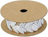Material: Polyester hsj Vintage Satin-Blatt-Blätter Vine Garlands Band-Ordnungs nähende Fertigkeit DIY Fertigkeit Exquisite Verarbeitung (Color : Silver)