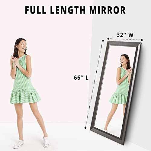 Framed Bevel Leaner Full Length Huge Floor Mirror Xl Mirror Large Rectangle Standing Espresso Floor Mirror Huge Mirrors For Bedroom Oversize Mirrors For Floor Xl Floor Mirror - Espresso, 66" L X 32" W #TOP3