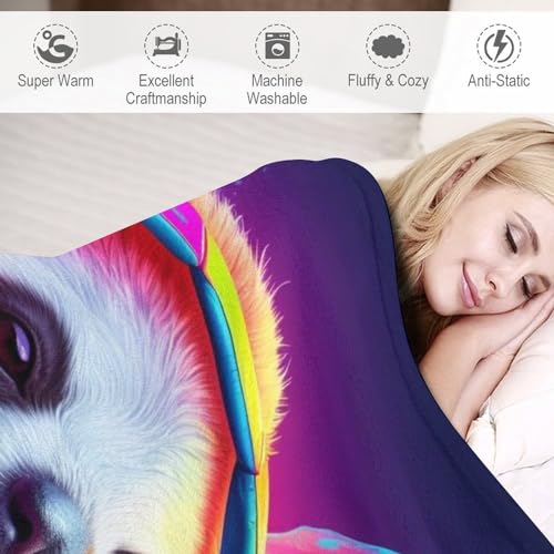 Couverture paresseux polaire en peluche de flannel douce pour canapé et lit 150x200cm